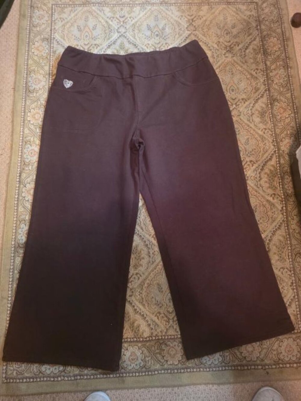 Quacker Factory Dark Brown Dream Jeans  XL Short